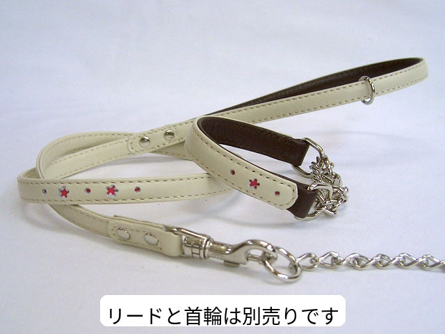 [プチフラワー・２] チェーン付きリード (超小型犬〜小型犬用)