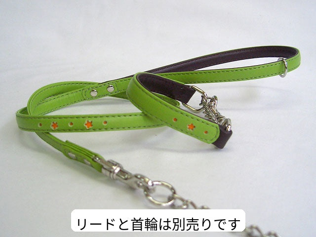 [プチフラワー・２] チェーン付きリード (超小型犬〜小型犬用)