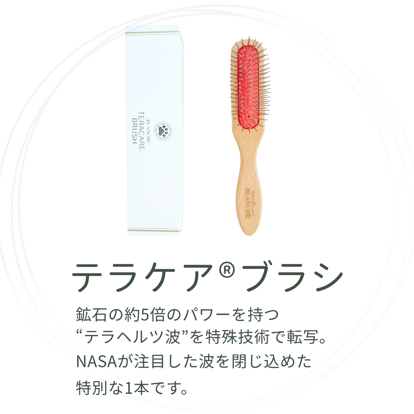 テラケアブラシ ペット＆人兼用｜ふんわり仕上げ・やさしいブラッシングケア