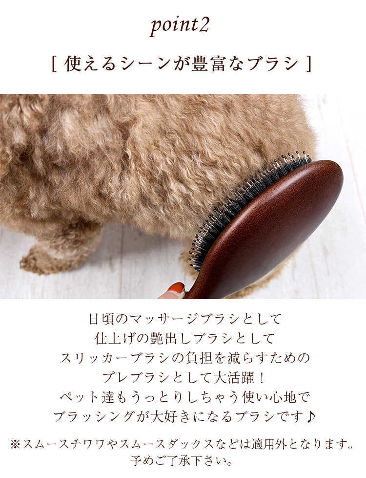 コミュニケーションブラシ ペット用ブラッシングブラシ｜やさしくマッサージ＆抜け毛ケア｜犬用